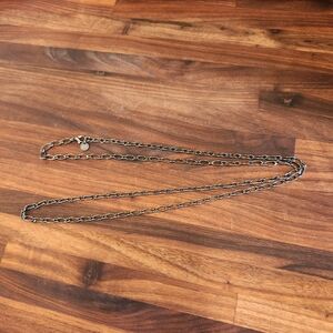 Marlyn Schiff Chrome Tone Chain Necklace NWOT